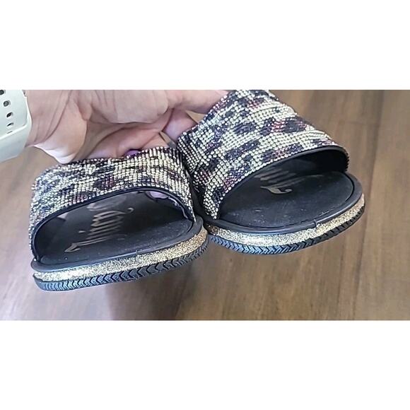 JUICY COUTURE Yippy Animal Print Slides – Black – Size 7.5 – Sandals GUC - Picture 6 of 8